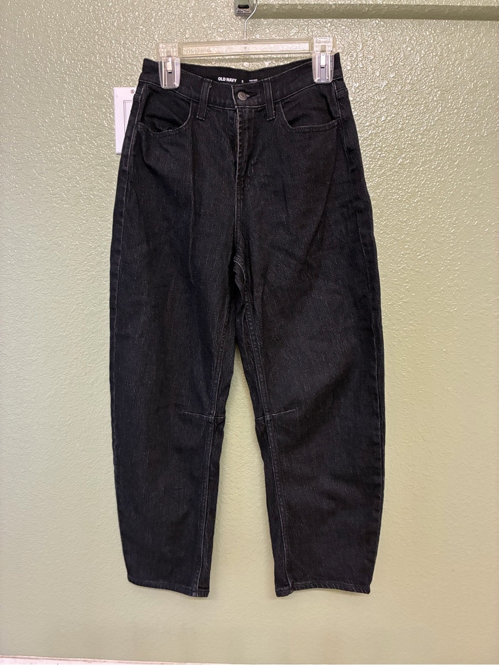 Old Navy women high rise barrel Black Relaxed Fit Jeans